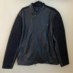 Vince Butter Soft Lamb Modern Moto Leather Jacket‎ XXL black